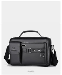 Men's PU Leather Crossbody Messenger Bag – Vintage Shoulder Bag