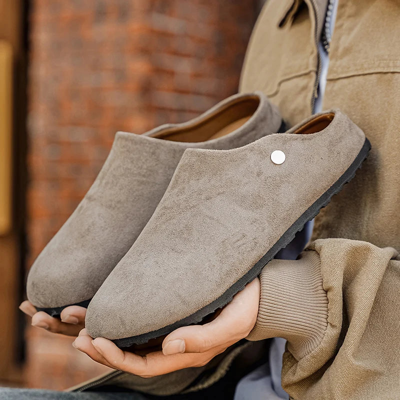 Men's Comfort Suede Clog Slippers - Luxurious Style Meets Ultimate Relaxation