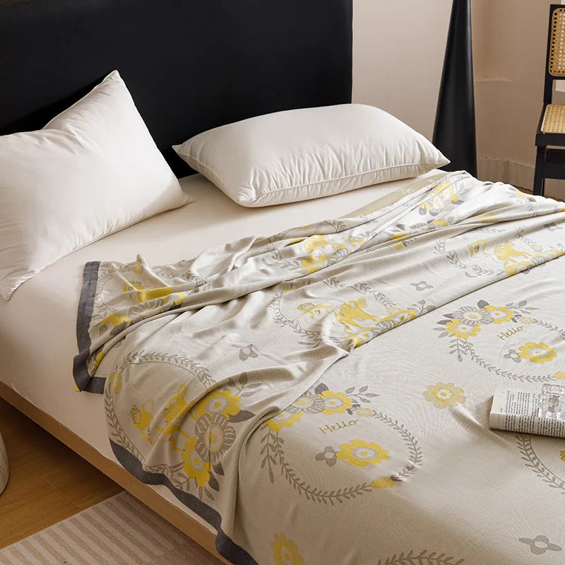 Bamboo Towel Quilt Blanket - Summer Softness for Cozy Comfort