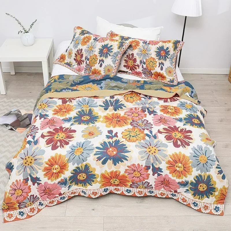 Elevate Your Summer Bliss with Our Boho Summer Cotton Quilt