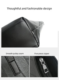 Trendy Women's  New Large Capacity Tote Bag with Horizontal Square Zipper Single Shoulder Handbag