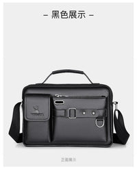 Men's PU Leather Crossbody Messenger Bag – Vintage Shoulder Bag