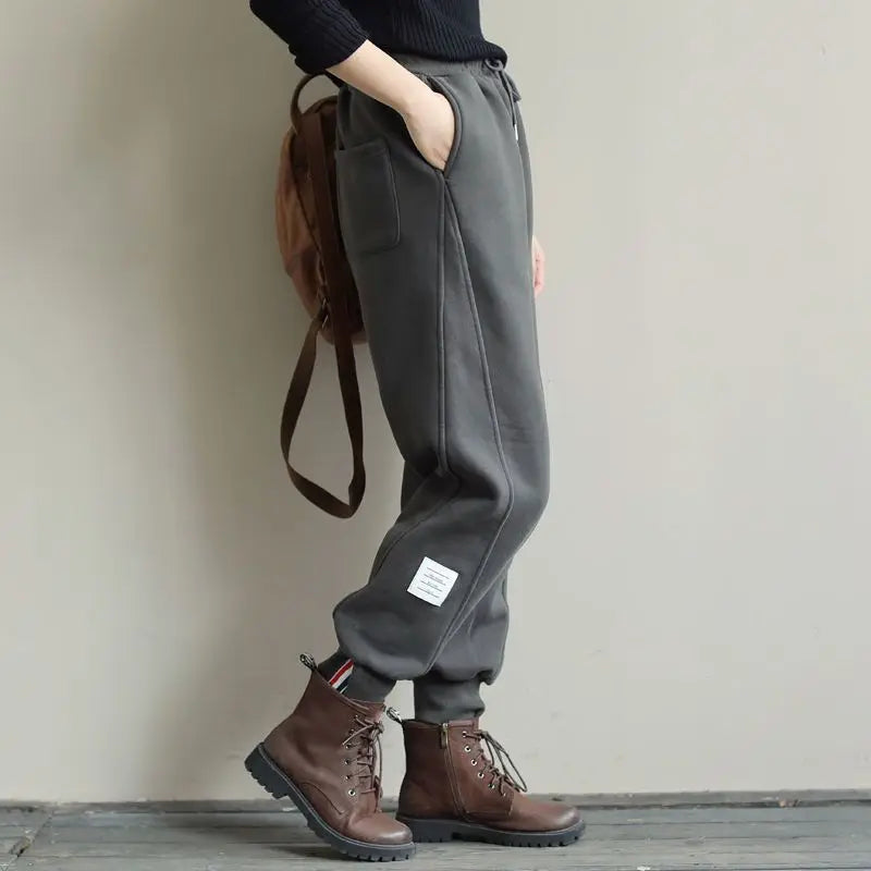 Autumn Winter Loose Woman Trousers Cotton Drawstring Sports Pants for Women Baggy Korean Fashion Sweatpants Chic and Elegant New