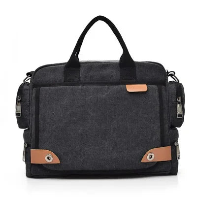 Men's Large Canvas Crossbody Satchel Bag – Travel & Casual Shoulder Bag