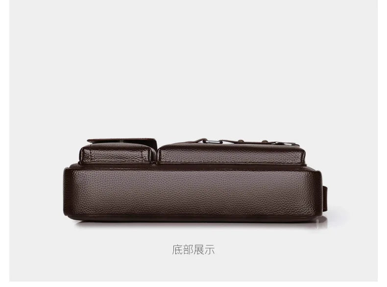 Men's PU Leather Crossbody Messenger Bag – Vintage Shoulder Bag