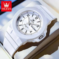 OLEVS 5681 Quartz Watch Digital Simplicity Student Watch Fashion Silicone Strap High Hardness Glass Waterproof Sports Men Watch