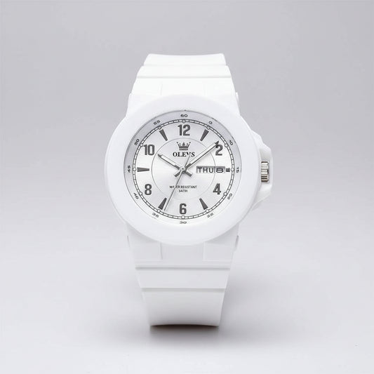 OLEVS 5681 Quartz Watch Digital Simplicity Student Watch Fashion Silicone Strap High Hardness Glass Waterproof Sports Men Watch