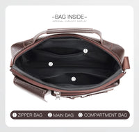 Men's PU Leather Crossbody Messenger Bag – Vintage Designer Style