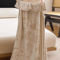 2026 Pastoral Bamboo Double-Layer Towel Quilt Plant Printed Nap Blanket for Office Sofa Soft Summer Breathable Thin Home Textile