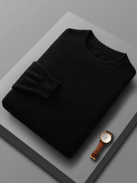 Spring Autumn 100% Pure Merino Wool Pullover Sweater Men O-neck Long-sleeve Cashmere Knitwear Female Clothing Grace