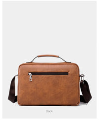 Men's PU Leather Crossbody Messenger Bag – Vintage Designer Style