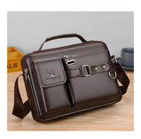 Men's PU Leather Crossbody Messenger Bag – Vintage Shoulder Bag