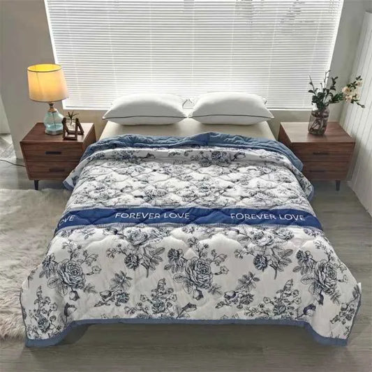 2026 NEW Print Summer Quilt Soft Lightweight Thin Comforter Breathable Machine Washable Air Conditioner Quilt