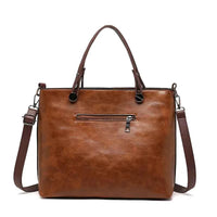 Women's Retro PU Leather Crossbody Handbag Fashion Classical Style Shoulder Purse Casual Daily Bag Large Capacity Tote Simple