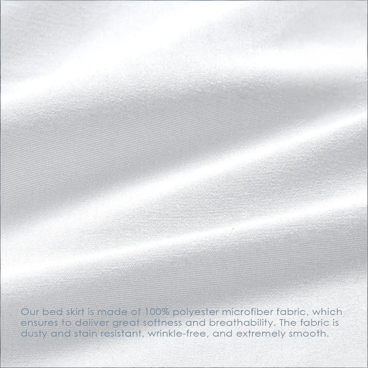 Adjustable Bed Skirt - Elastic Wrap Around, Wrinkle Free & Fade Resistant, Full Size for Women, Men, Kids & Teens Bedding