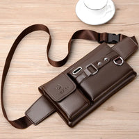 Men's PU Leather Crossbody Messenger Bag – Vintage Shoulder Bag