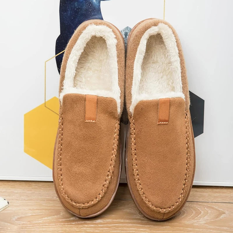 Luxury Men’s Winter Slippers - Plush Comfort for Home Relaxation