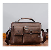 Men's PU Leather Crossbody Messenger Bag – Vintage Designer Style