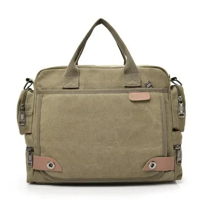 Men's Large Canvas Crossbody Satchel Bag – Travel & Casual Shoulder Bag