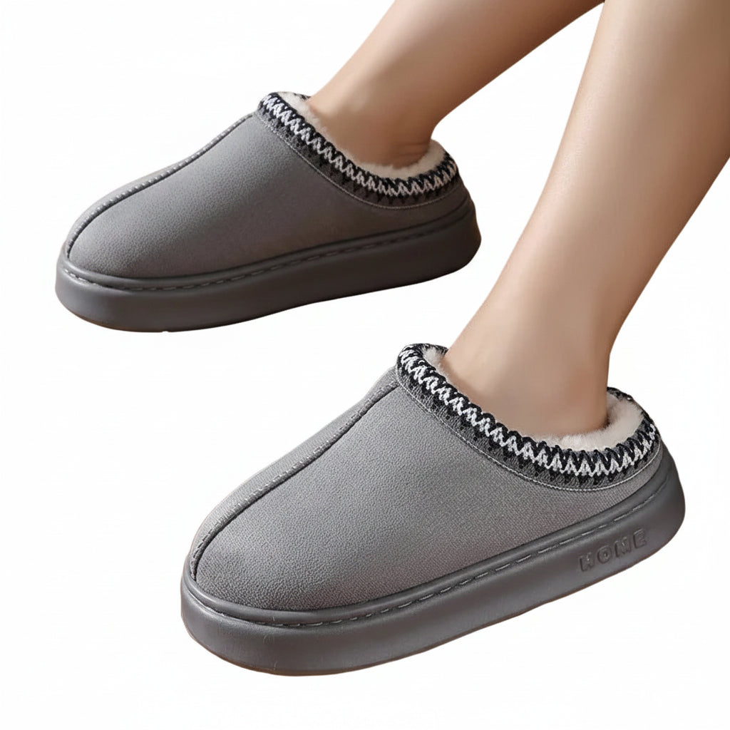 Men's Faux Suede Home Slippers - Comfortable & Stylish Indoor Footwear