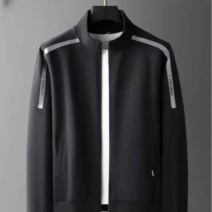 Spring Autumn New Men's Cotton Sports Suit Stand Collar Sweatshirt Casual Stylish Cardigan Jacket Pants Men sets