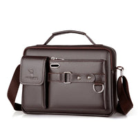 Men's PU Leather Crossbody Messenger Bag – Vintage Shoulder Bag