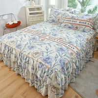 Transform Your Bedroom with Our Floral Bed Skirt Set – Stylish & Protective Bedding