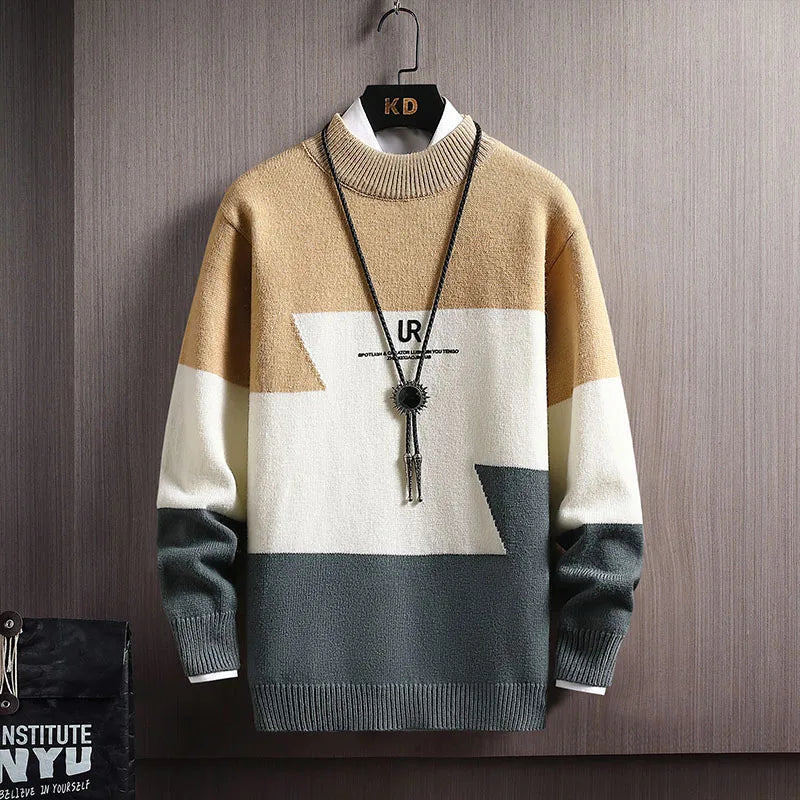 2023 Autumn and winter men's sweater fashion knit pullover men's quality sweater Korean casual jacket men's sweater number 2811