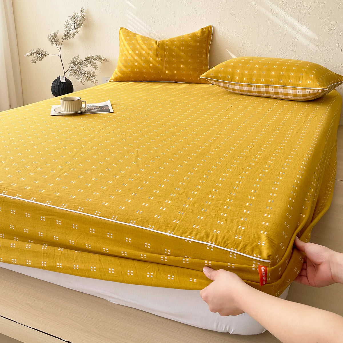 Luxurious Cotton Bed Sheets - Experience Ultimate Comfort with Our Jacquard Fitted Sheets