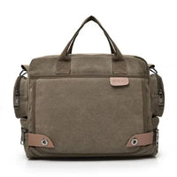 Men's Large Canvas Crossbody Satchel Bag – Travel & Casual Shoulder Bag