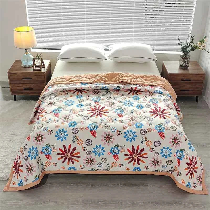 2026 NEW Print Summer Quilt Soft Lightweight Thin Comforter Breathable Machine Washable Air Conditioner Quilt