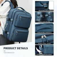 Large Travel Backpack for Women Men Cabin Bag Multifunctional Airplane Waterproof Backpack with USB Charging Anti-Theft Backpack