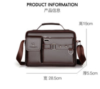 Men's PU Leather Crossbody Messenger Bag – Vintage Shoulder Bag