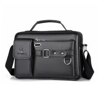 Men's PU Leather Crossbody Messenger Bag – Vintage Designer Style