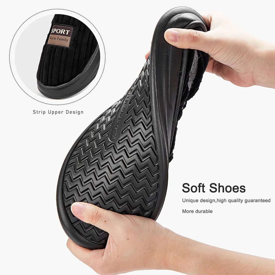 Experience Ultimate Comfort with Men's Winter Suede Slippers