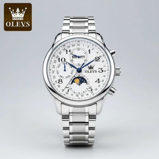 OLEVS 6667 Luxury Brand Men Mechanical Watch Original Digital Moon Phase Waterproof Chronograph Top Sports Men Automatic Watch