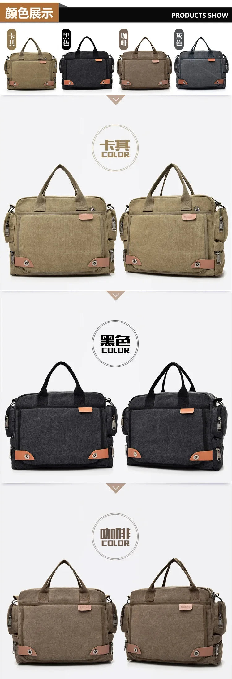 Men's Large Canvas Crossbody Satchel Bag – Travel & Casual Shoulder Bag