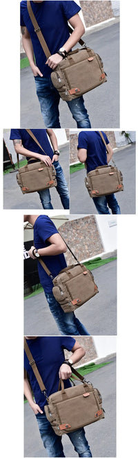 Men's Large Canvas Crossbody Satchel Bag – Travel & Casual Shoulder Bag