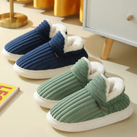 Cosy Comfort: Shevalues Winter Men Slippers – Fluffy Indoor Cotton Boots