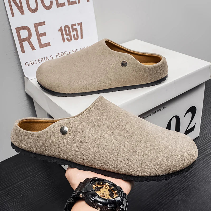 Men's Comfort Suede Clog Slippers - Luxurious Style Meets Ultimate Relaxation