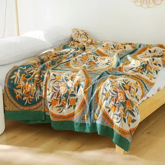 Elevate Your Summer Bliss with Our Boho Summer Cotton Quilt
