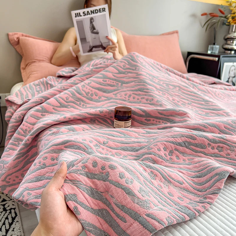 Experience Ultimate Comfort with Our Luxury Cotton Throw Blanket