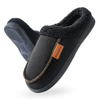 Luxurious Men's Warm Suede Slippers with Fleece Lining – Perfect for Cozy Winter Days