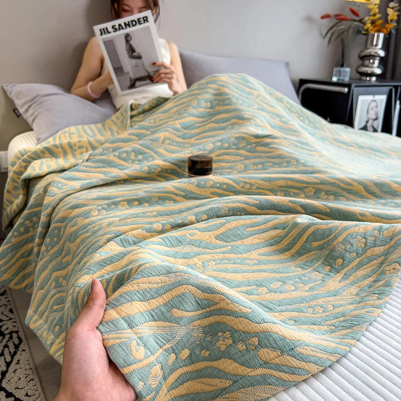 Experience Ultimate Comfort with Our Luxury Cotton Throw Blanket