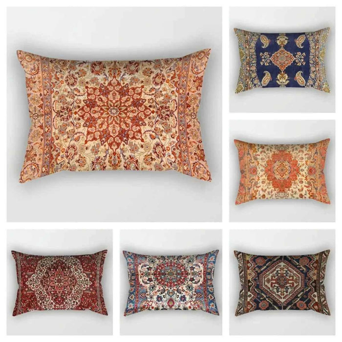 Bohemian Style Lumbar Pillow Cover Home Living Room Sofa Decorative Cushion Cover
