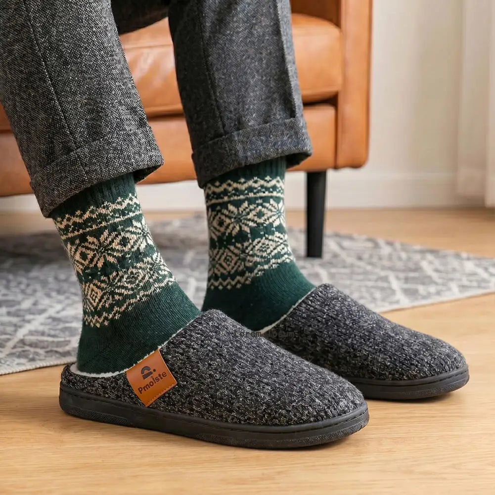 Men's Warm Knit Home Shoes for Ultimate Comfort and Style