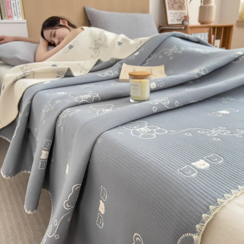 Experience Ultimate Comfort with Our Cotton Three-Layer Towel Blanket