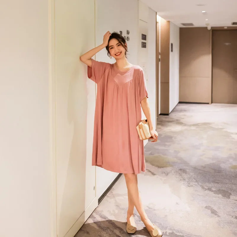 Luxurious Cotton Modal Nightgown for Women – Perfectly Crafted for Summer Comfort