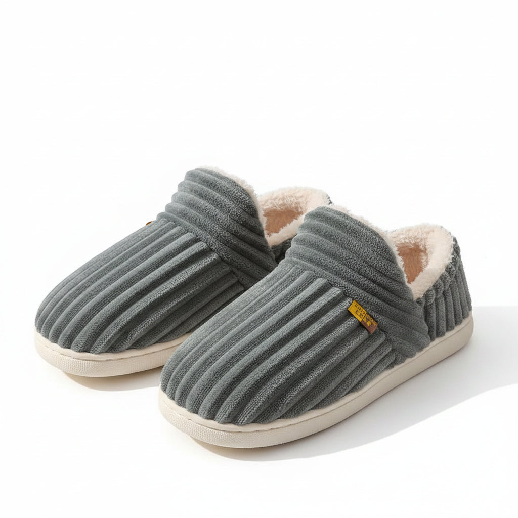 Bebealy Winter Men Slippers - Cozy and Stylish Indoor-Outdoor House Shoes