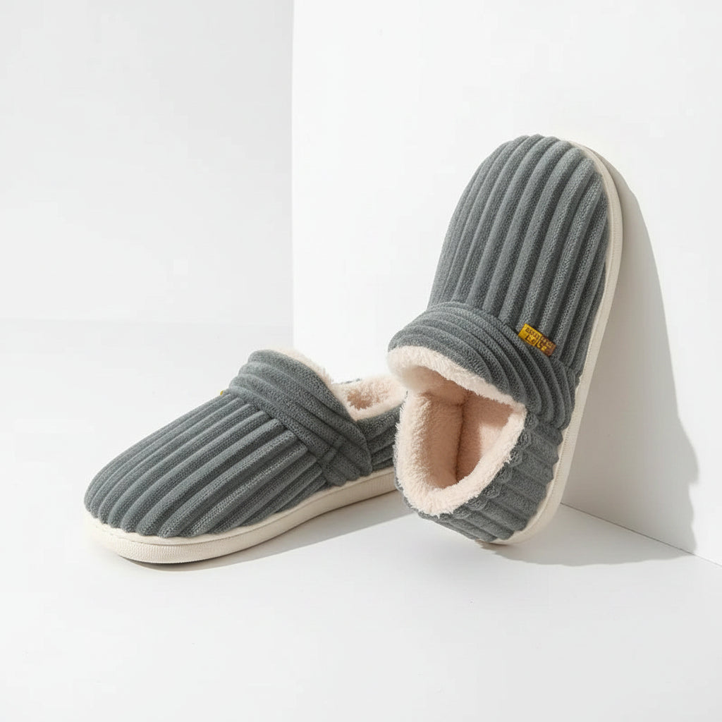 Cosy Comfort: Shevalues Winter Men Slippers – Fluffy Indoor Cotton Boots